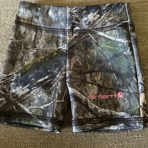 Carhartt girls size 3m performance material style short with pink branding